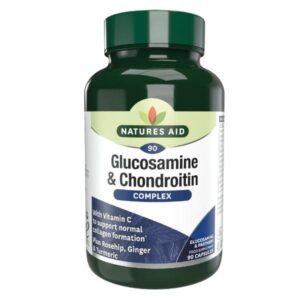 a bottle of NATURES AID GLUCOSAMINE CHONDROITIN COMPLEX