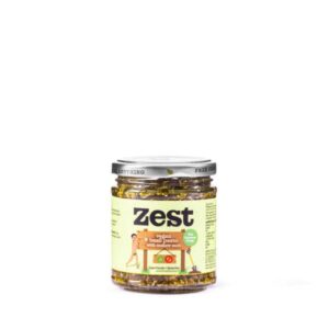 a jar of vegan basil pesto with nuts 165g