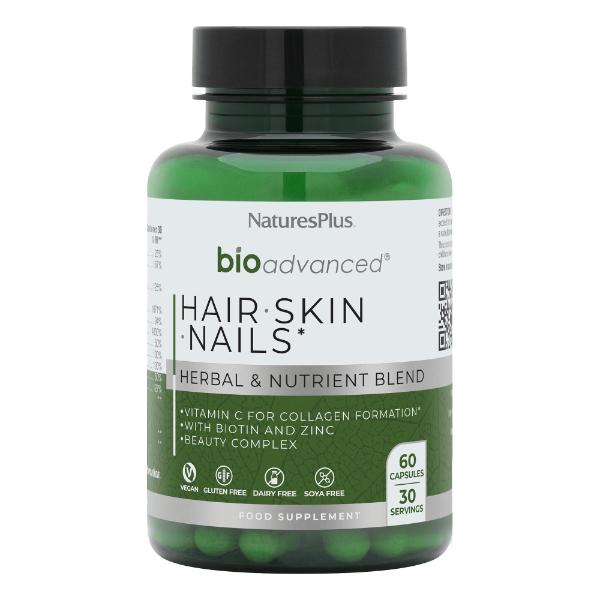 NATURES PLUS BIOADVANCED HAIR, SKIN & NAILS 60CAPS