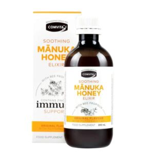 a bottle of Soothing Manuka Honey Elixir 200ml
