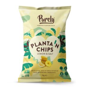 a pack of plantain chips lemon and salt