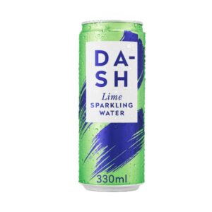 a can of dash sparkling water lime