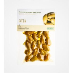 a pack of VELOUITINOS GREEK GREEN OLIVES
