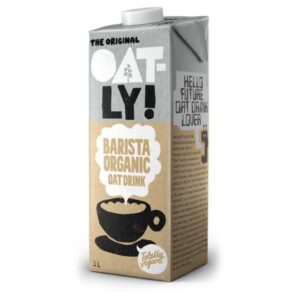 A pack of Oatly Barista Organic Oat Milk
