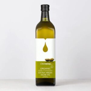 A bottle of organic Tunisian Extra Virgin Olive Oil