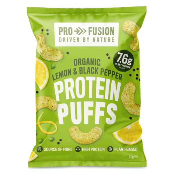 PROFUSION PROTEIN PUFFS LEMON & BLACK PEPPER 40G