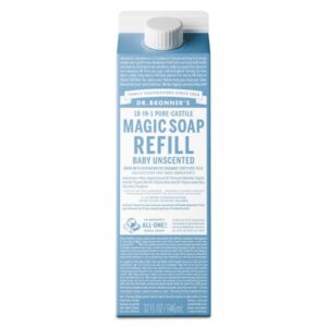 DR BRONNER BABY-MILD CASTILE TETRA REFILL 946ML